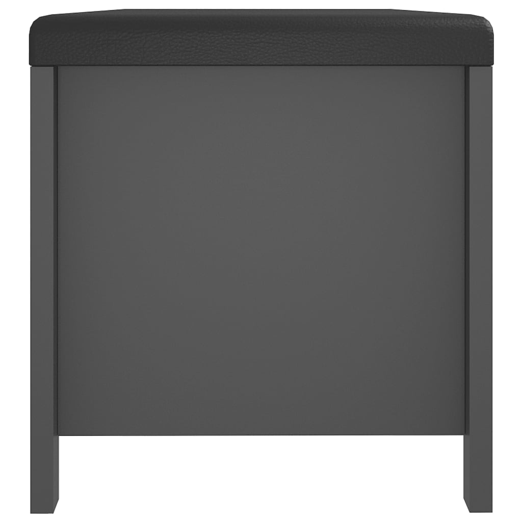 vidaXL Aufbewahrungsbox mit Kissen Grau 105x40x45 cm