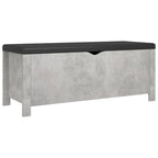 vidaXL Aufbewahrungsbox mit Kissen Betongrau 105x40x45 cm