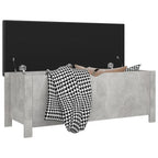 vidaXL Aufbewahrungsbox mit Kissen Betongrau 105x40x45 cm