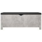 vidaXL Aufbewahrungsbox mit Kissen Betongrau 105x40x45 cm
