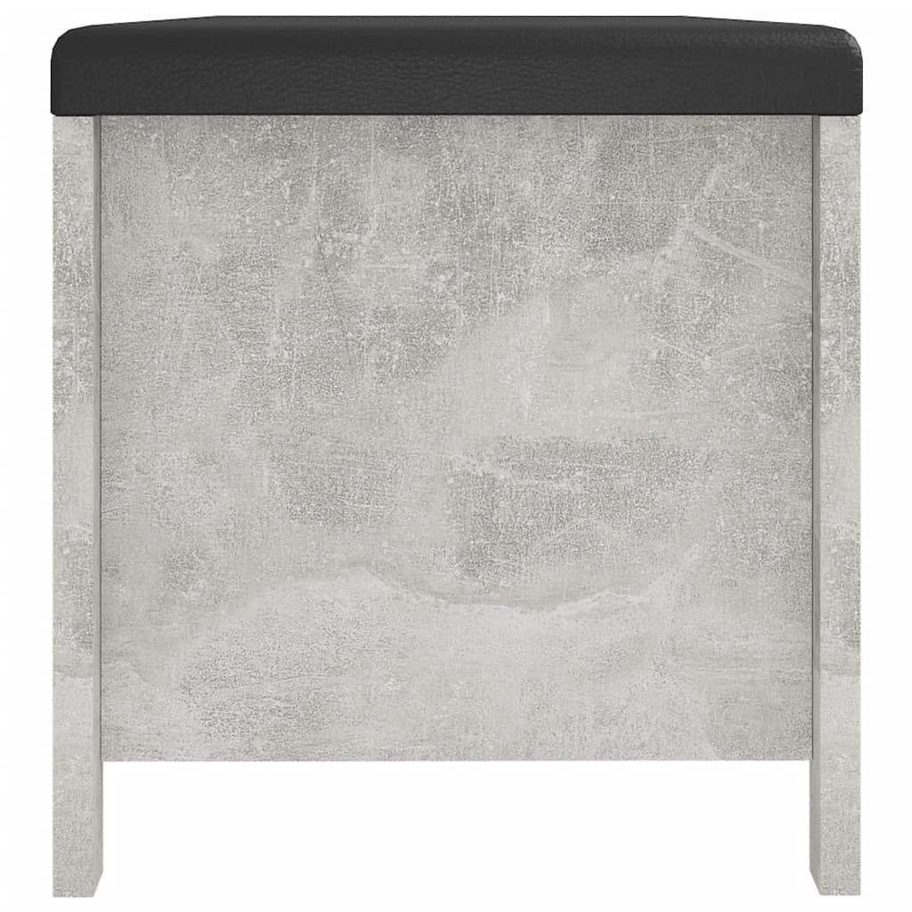 vidaXL Aufbewahrungsbox mit Kissen Betongrau 105x40x45 cm