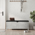 vidaXL Aufbewahrungsbox mit Kissen Betongrau 105x40x45 cm
