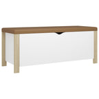 vidaXL Aufbewahrungsbox mit Kissen Weiß & Sonoma Eiche 105x40x45 cm