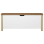 vidaXL Aufbewahrungsbox mit Kissen Weiß & Sonoma Eiche 105x40x45 cm