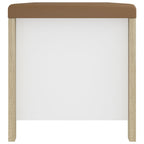vidaXL Aufbewahrungsbox mit Kissen Weiß & Sonoma Eiche 105x40x45 cm