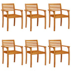 vidaXL Gartenstühle 6 Stk. 59x55x85 cm Massivholz Akazie