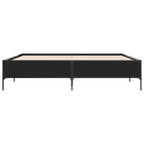 vidaXL Bettgestell Schwarz 200x200 cm Holzwerkstoff und Metall