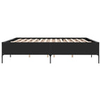 vidaXL Bettgestell Schwarz 200x200 cm Holzwerkstoff und Metall