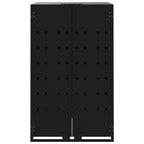 vidaXL Mülltonnenbox für 2 Tonnen Schwarz 138x79x117 cm Stahl