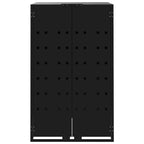 vidaXL Mülltonnenbox für 3 Tonnen Schwarz 207x79x117 cm Stahl