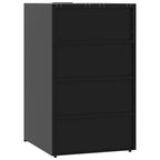 vidaXL Mülltonnenbox für 3 Tonnen Schwarz 207x79x117 cm Stahl