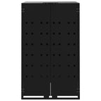vidaXL Mülltonnenbox für 5 Tonnen Schwarz 345x79x117 cm Stahl