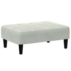 vidaXL Fußhocker Hellgrau 77x55x31 cm Samt