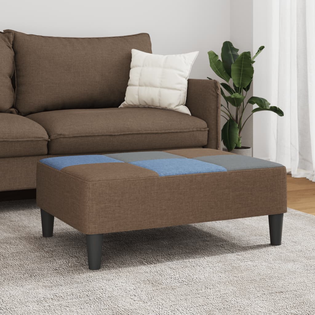 vidaXL Fußhocker Patchwork 77x55x31 cm Stoff