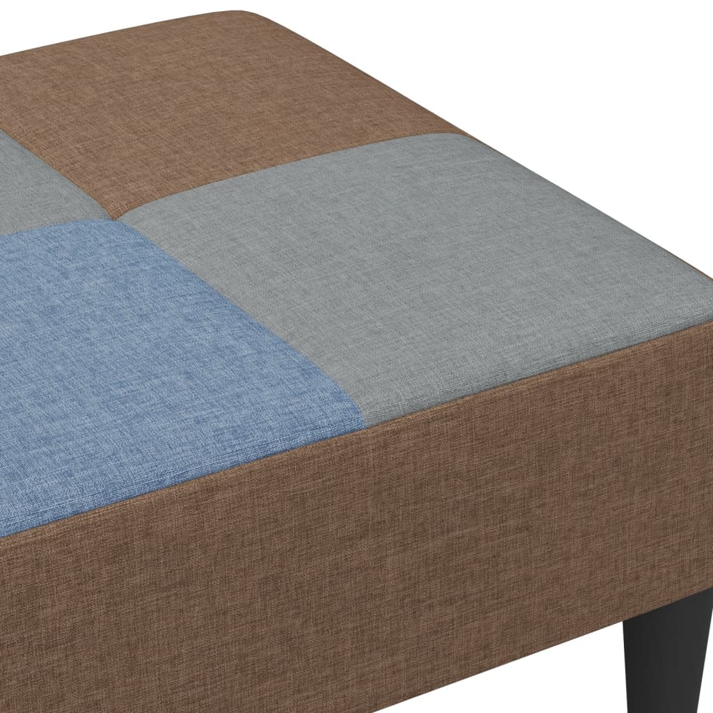 vidaXL Fußhocker Patchwork 77x55x31 cm Stoff