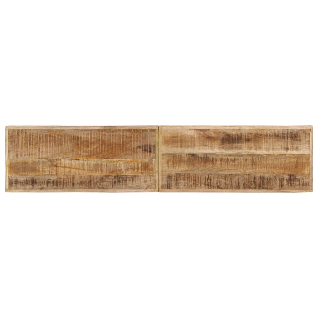 vidaXL Bank 160 cm Raues Mangoholz und Stahl