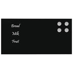 vidaXL Magnettafel Wandmontage Schwarz 40x20 cm Hartglas