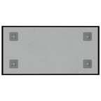 vidaXL Magnettafel Wandmontage Schwarz 40x20 cm Hartglas