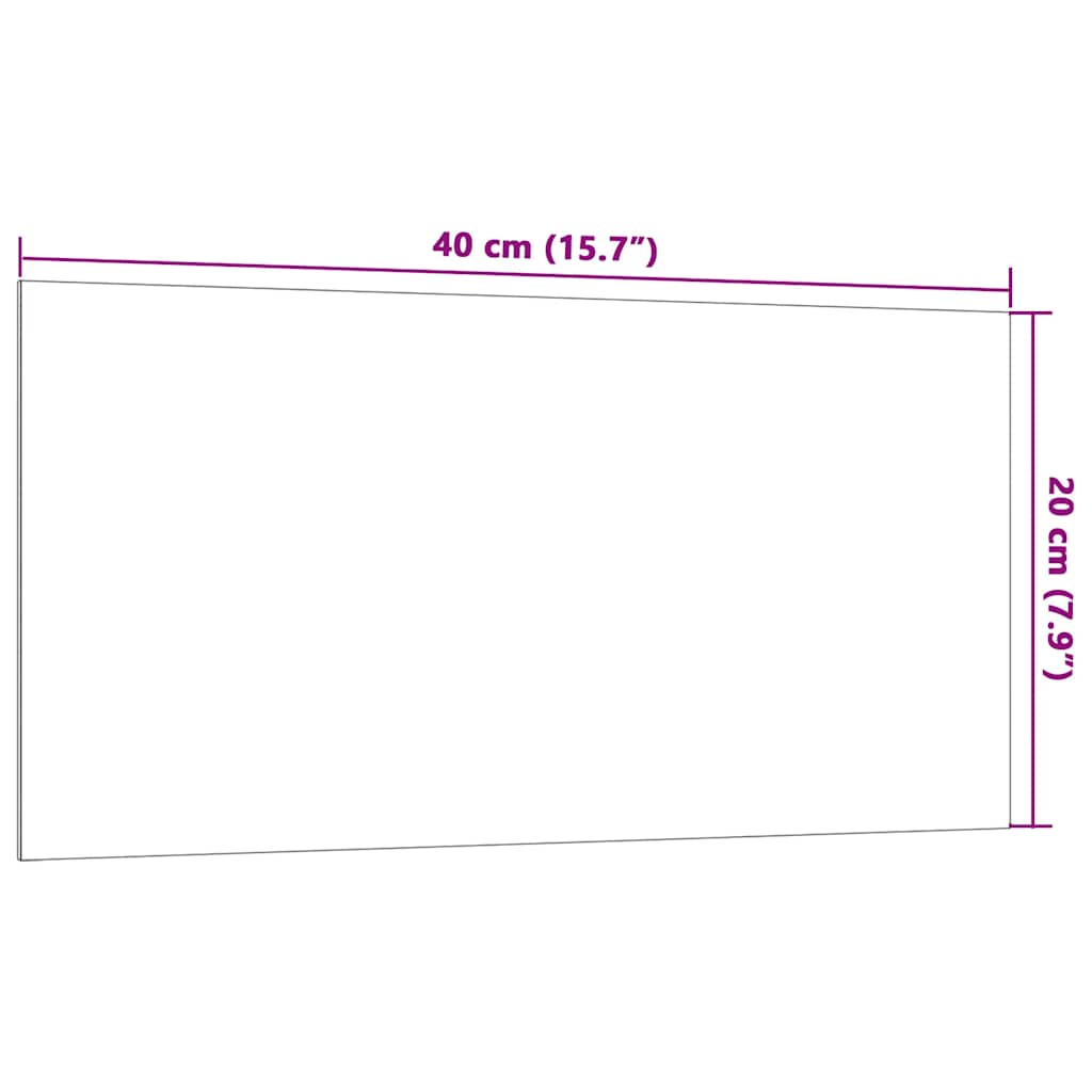 vidaXL Magnettafel Wandmontage Schwarz 40x20 cm Hartglas