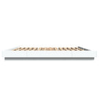vidaXL Bettgestell mit LED Weiß 200x200 cm Holzwerkstoff