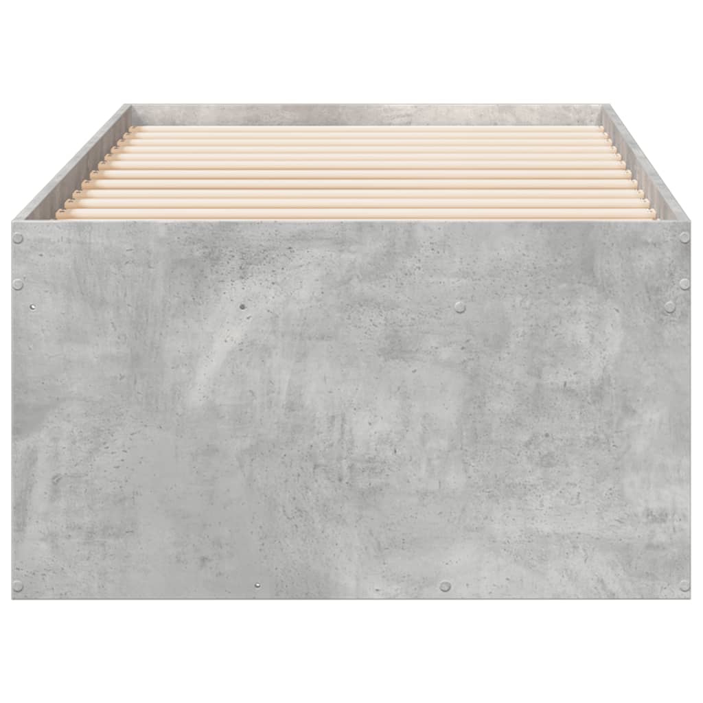 vidaXL Tagesbett mit Schubladen ohne Matratze Betongrau 100x200 cm