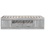 vidaXL Tagesbett mit Schubladen ohne Matratze Grau Sonoma 100x200 cm