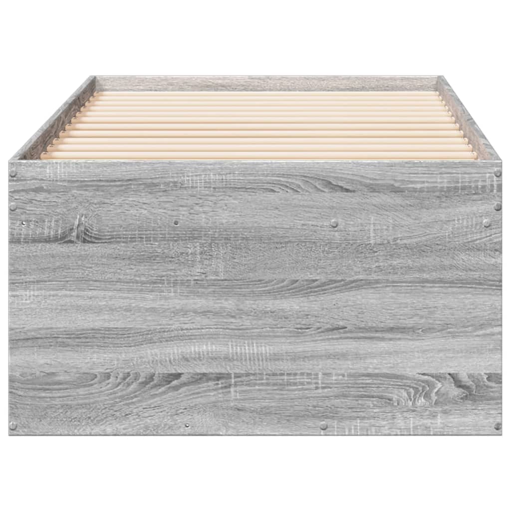 vidaXL Tagesbett mit Schubladen ohne Matratze Grau Sonoma 100x200 cm