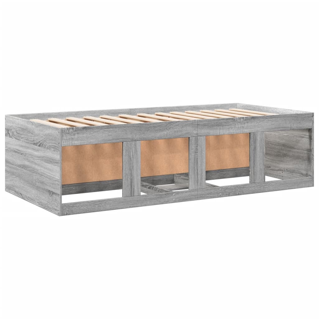 vidaXL Tagesbett mit Schubladen ohne Matratze Grau Sonoma 100x200 cm