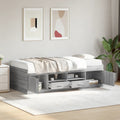 vidaXL Tagesbett mit Schubladen ohne Matratze Grau Sonoma 100x200 cm