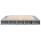 vidaXL Bettgestell Grau Sonoma 200x200 cm Holzwerkstoff