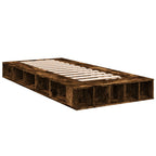 vidaXL Bettgestell Räuchereiche 100x200 cm Holzwerkstoff