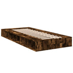 vidaXL Bettgestell Räuchereiche 100x200 cm Holzwerkstoff