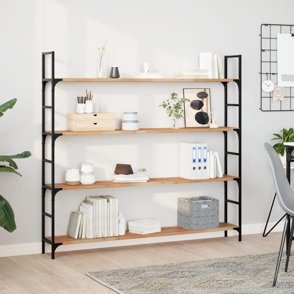 vidaXL Schweberegale 2 Stk. 120x20x2 cm Massivholz Akazie Ölbehandelt