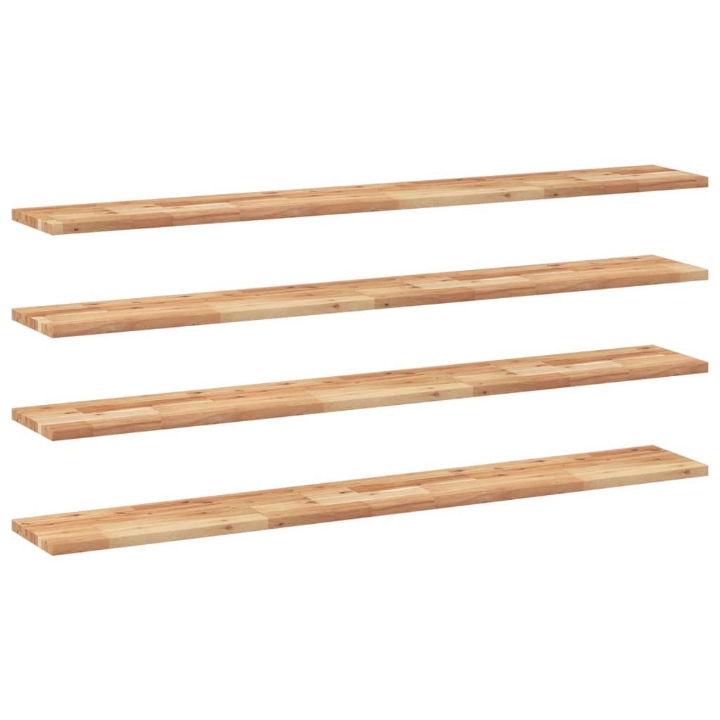 vidaXL Schweberegale 4 Stk. 120x20x2 cm Massivholz Akazie Ölbehandelt