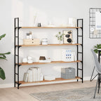 vidaXL Schweberegale 4 Stk. 120x20x2 cm Massivholz Akazie Ölbehandelt