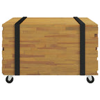 vidaXL Couchtisch Braun 60 x 60 x 38 cm Massivholz Teak