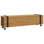 vidaXL TV-Ständer Braun 110 x 30 x 30 cm Massivholz Teak