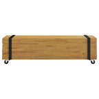 vidaXL TV-Ständer Braun 110 x 30 x 30 cm Massivholz Teak