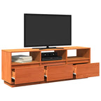 vidaXL TV-Schrank Wachsbraun 140x37x50 cm Massivholz Kiefer