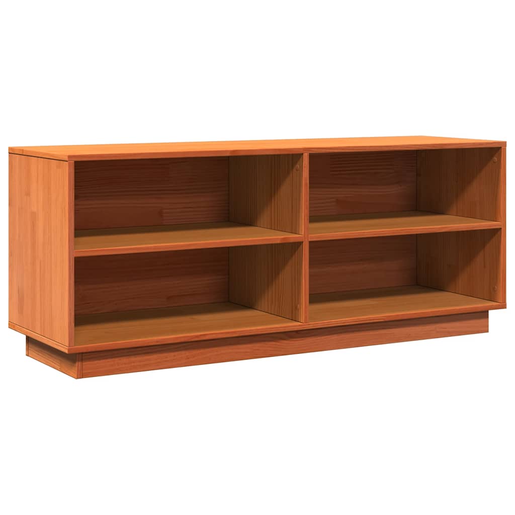 vidaXL Schuhschrank Wachsbraun 110x34x45 cm Massivholz Kiefer