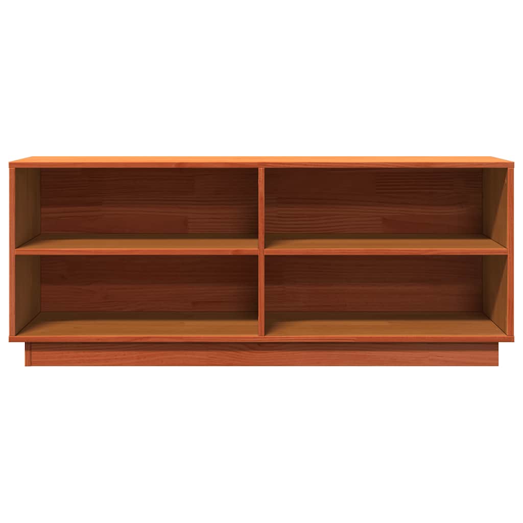 vidaXL Schuhschrank Wachsbraun 110x34x45 cm Massivholz Kiefer