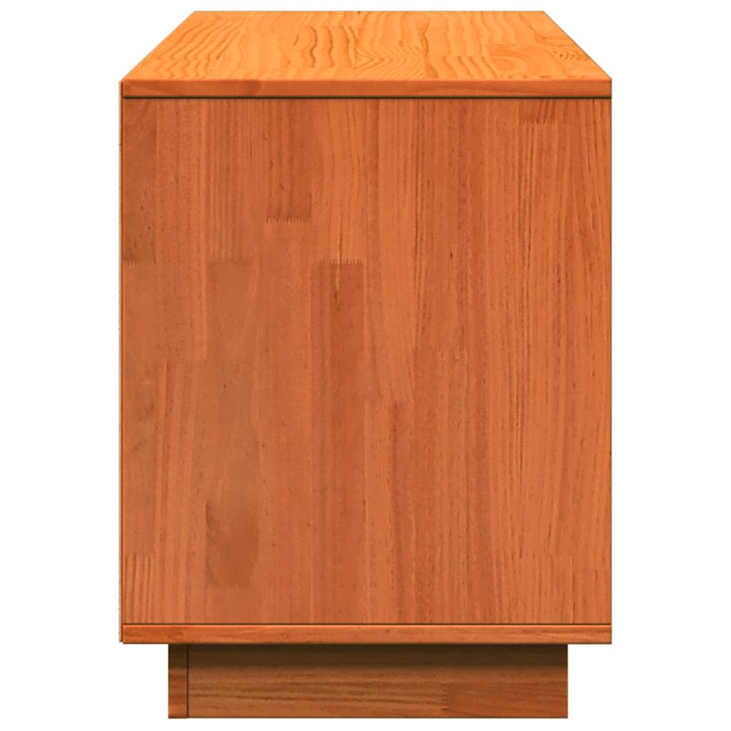 vidaXL Schuhschrank Wachsbraun 110x34x45 cm Massivholz Kiefer