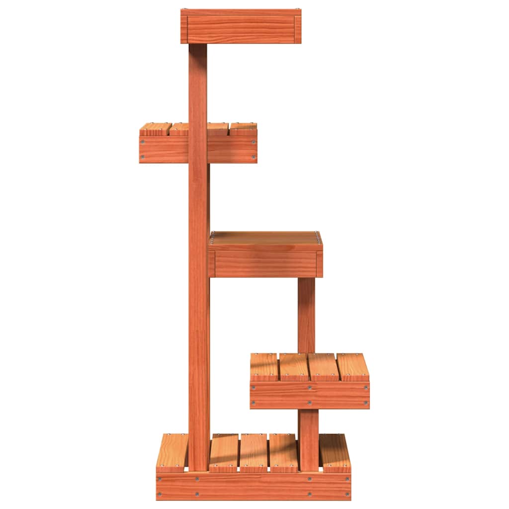 vidaXL Kratzbaum Wachsbraun 45,5x49x103 cm Massivholz Kiefer