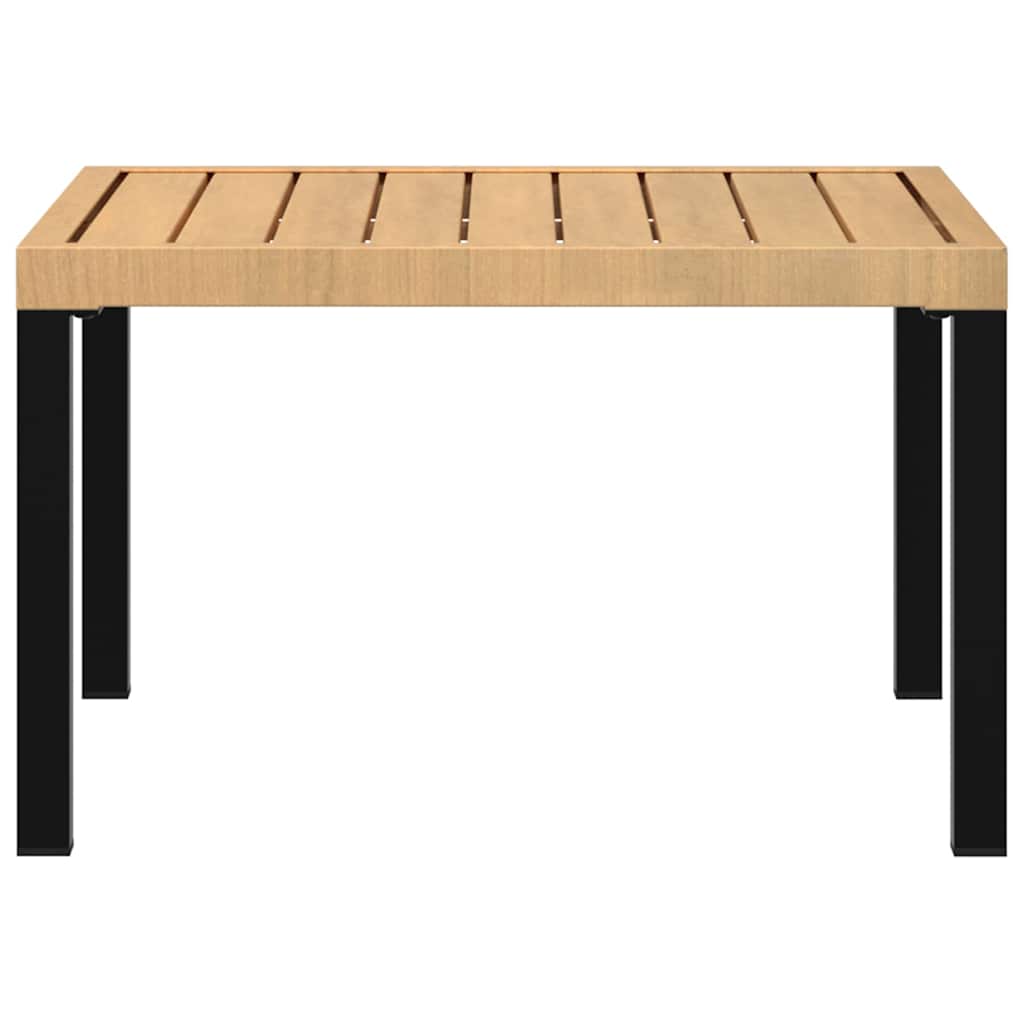 vidaXL Garten-Couchtisch Schwarz 65x65x40 cm Aluminium
