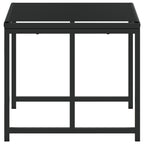 vidaXL Gartenhocker 4 Stk. Schwarz Poly Rattan
