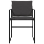 vidaXL Gartenstühle mit Kissen 4 Stk. Schwarz Stahl und Textilene