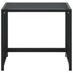 vidaXL Gartenhocker 4 Stk. Schwarz Stahl und Textilene