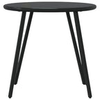vidaXL Garten-Couchtisch 2 Stk. Rund Schwarz Pulverbeschichteter Stahl