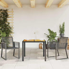 vidaXL Gartenstühle 2 Stk. Schwarz Poly Rattan