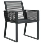 vidaXL Gartenstühle 2 Stk. Schwarz Poly Rattan